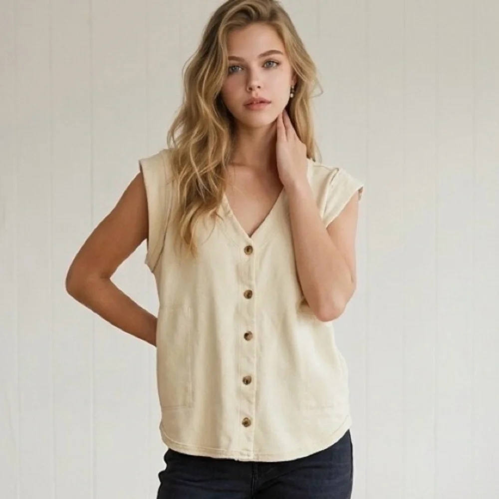 Free People Beach Womens Cardigan Small Cotton Oversized Boho Minimalist Relaxed